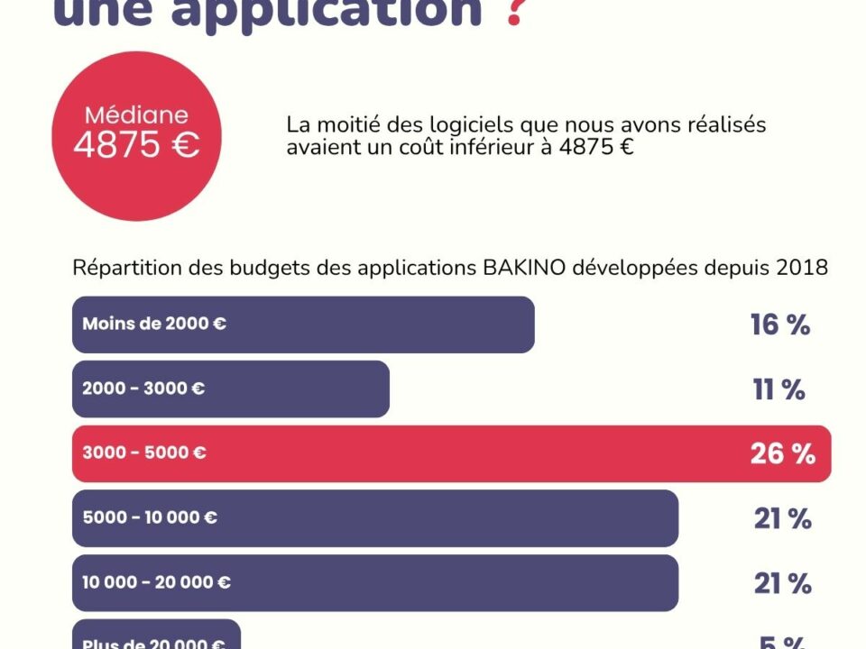 répartition du budget nécessaire au développement d'une application bakino